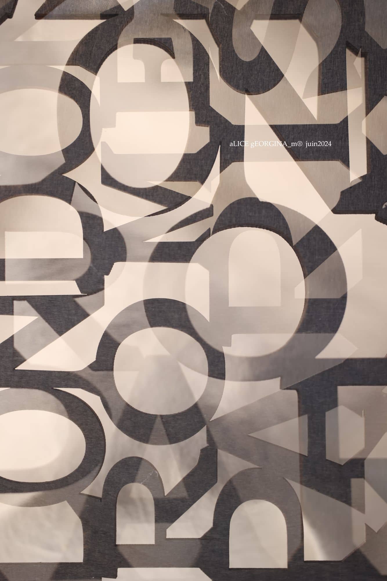 Arrangement d'objets chinés de seconde main, Jeux de lettres