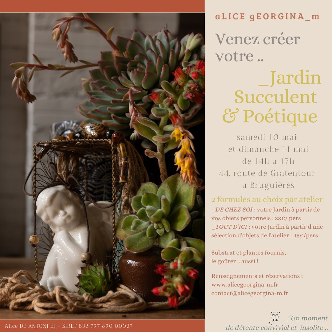 Atelier _Rêver son Jardin Succulent & Poétique pour adulte en mai 2025