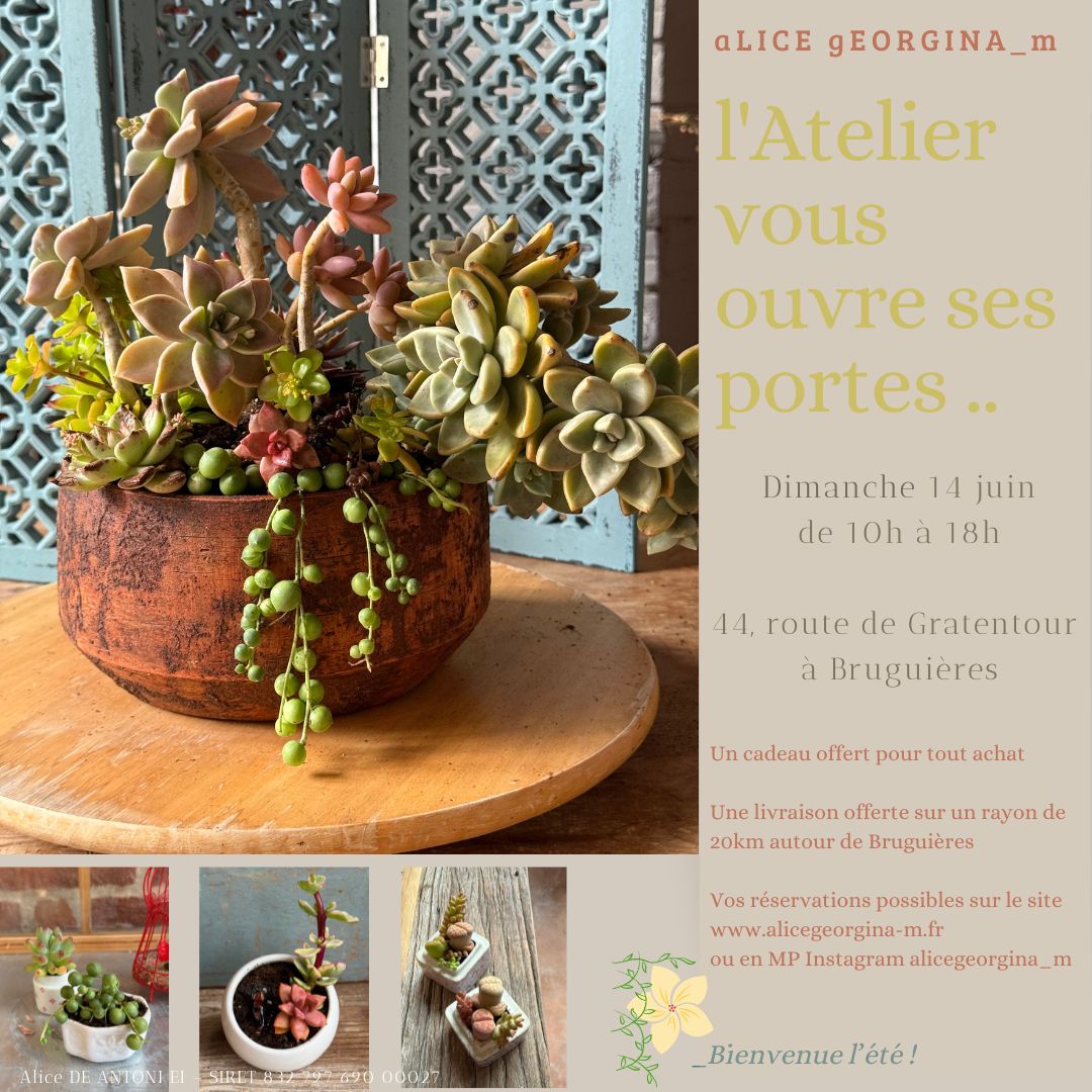 Affiche L'atelier aLICE gEORGINA_m vous ouvre ses portes Journée Portes ouvertes